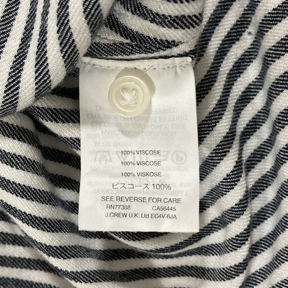 Madewell Central Shirt Women’s XXS Black White Gabriel Stripe Preppy Button-Up - Picture 6 of 9